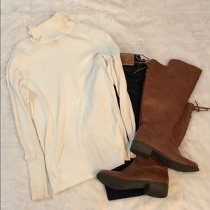 Worthington Creme Turtleneck Sweater Size S